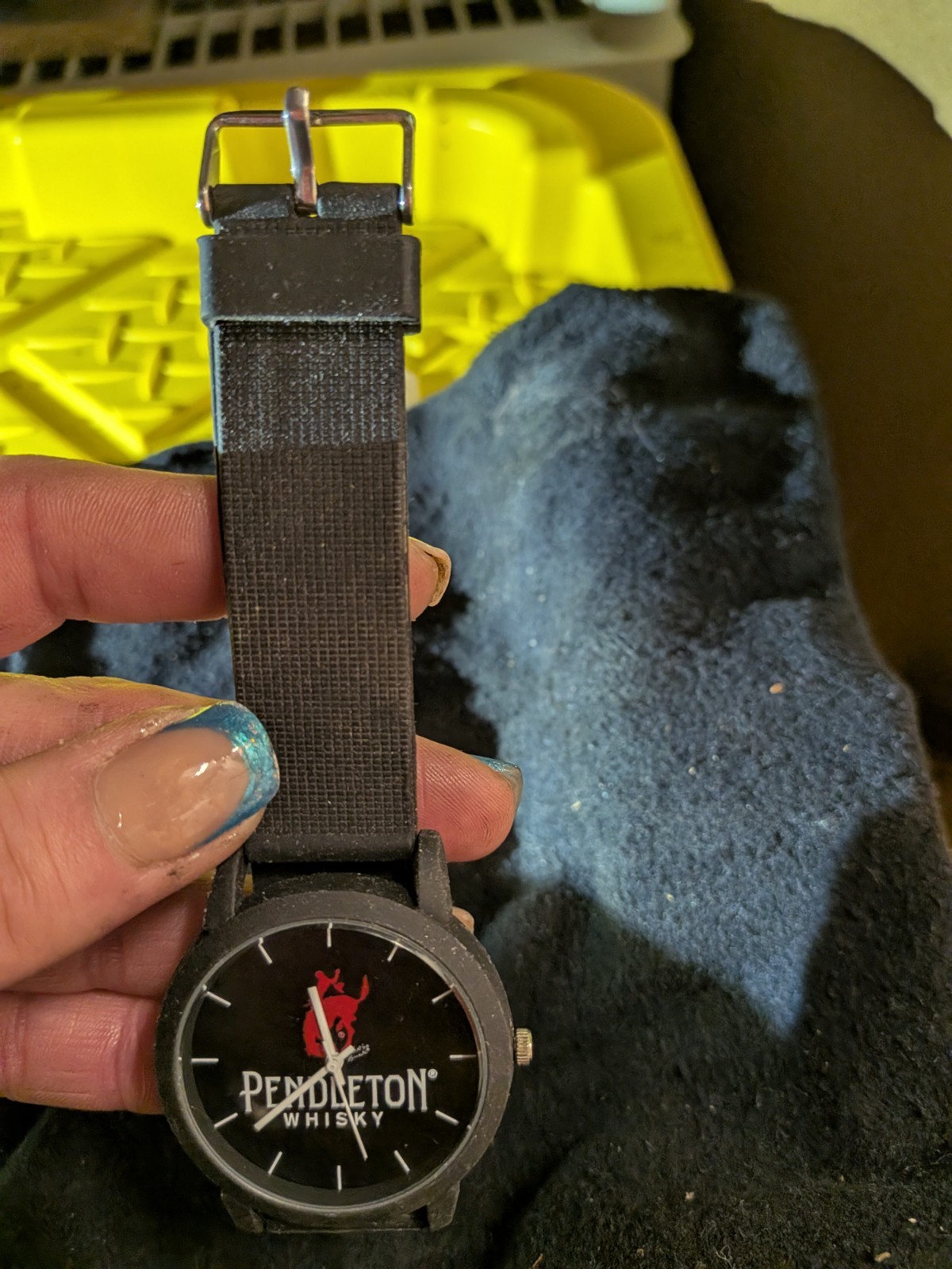 Pendleton Whisky Analog Quartz Logo Dial Watch 40-43.9mm Black Rubber Strap