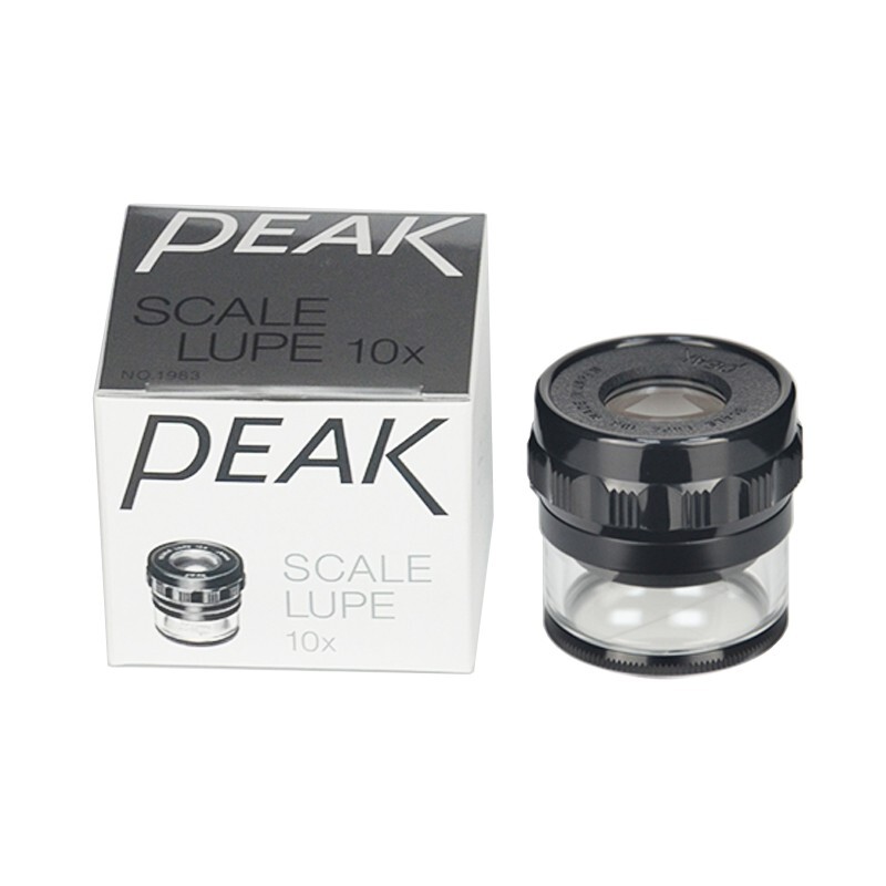 PEAK Magnifier No.1983 10X Scale Loupe With Metric Scale Black Standard Reticle