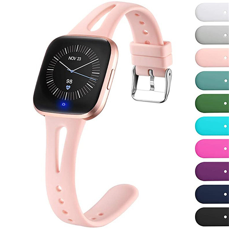 For Fitbit Versa 2/Versa lite/Versa Slim Silicone Sport Watch Band Soft Strap