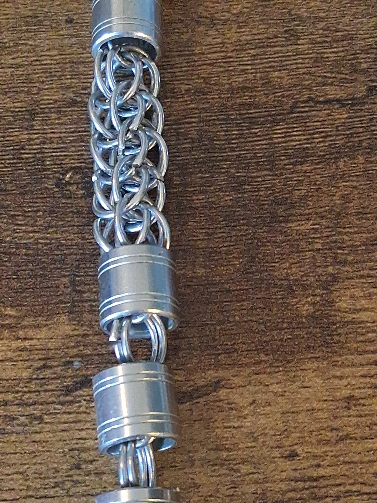 !!! Heavy Metal Necklace Solid Design Unique & Cool Silver Color 173 Grams !!!!