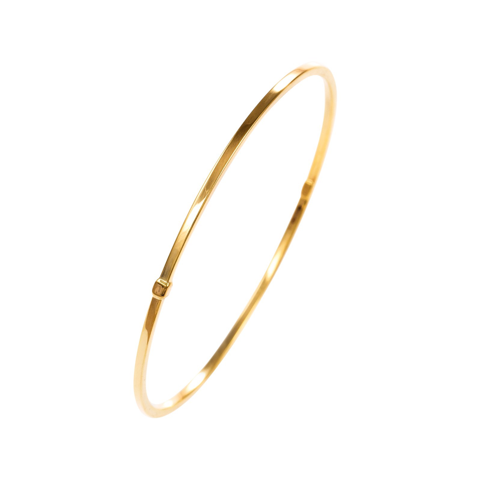 Gold Slave Bangle 2mm Ladies 9 Carat Yellow Gold 62mm Diameter NEW ARRIVAL