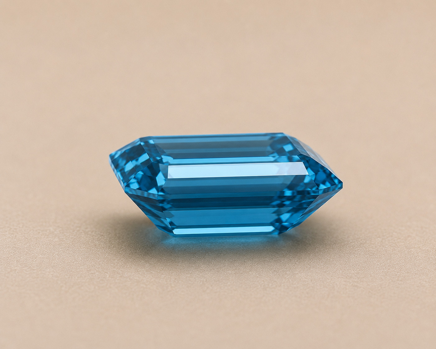 2 CT Blue Color Emerald Cut VVS1 Diamond 5×7 MM Gemstone For Jewelry 1 pc
