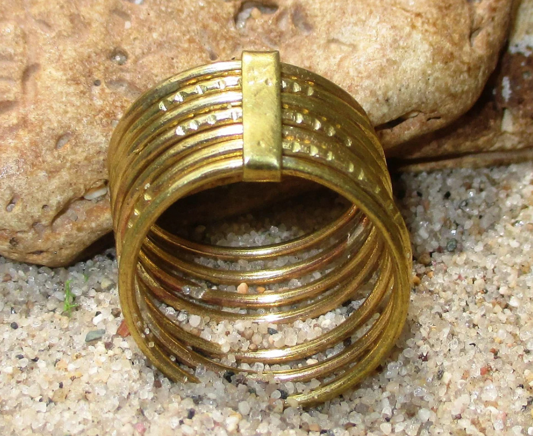 Brass Seven-Day Blessing Ring Spinner Ring Handmade Ring Antique Ring For Women