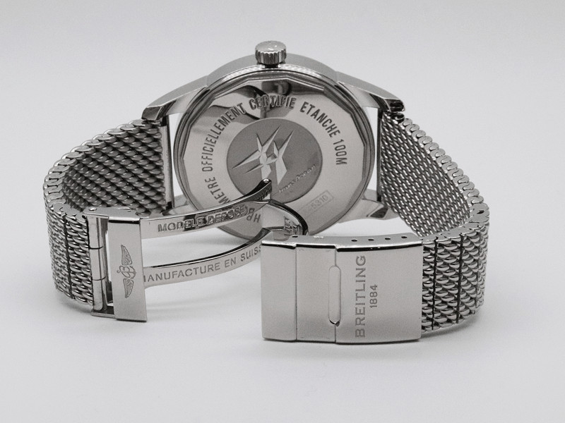BREITLING Transocean A45310 Day date Silver Dial Automatic Men’s Watch Fashion
