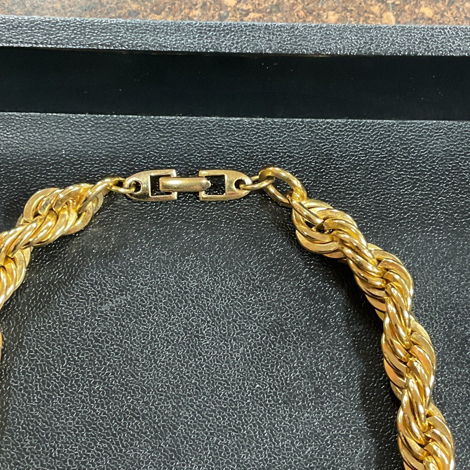 Napier Chunky Gold Tone Rope Necklace 30in 8mm