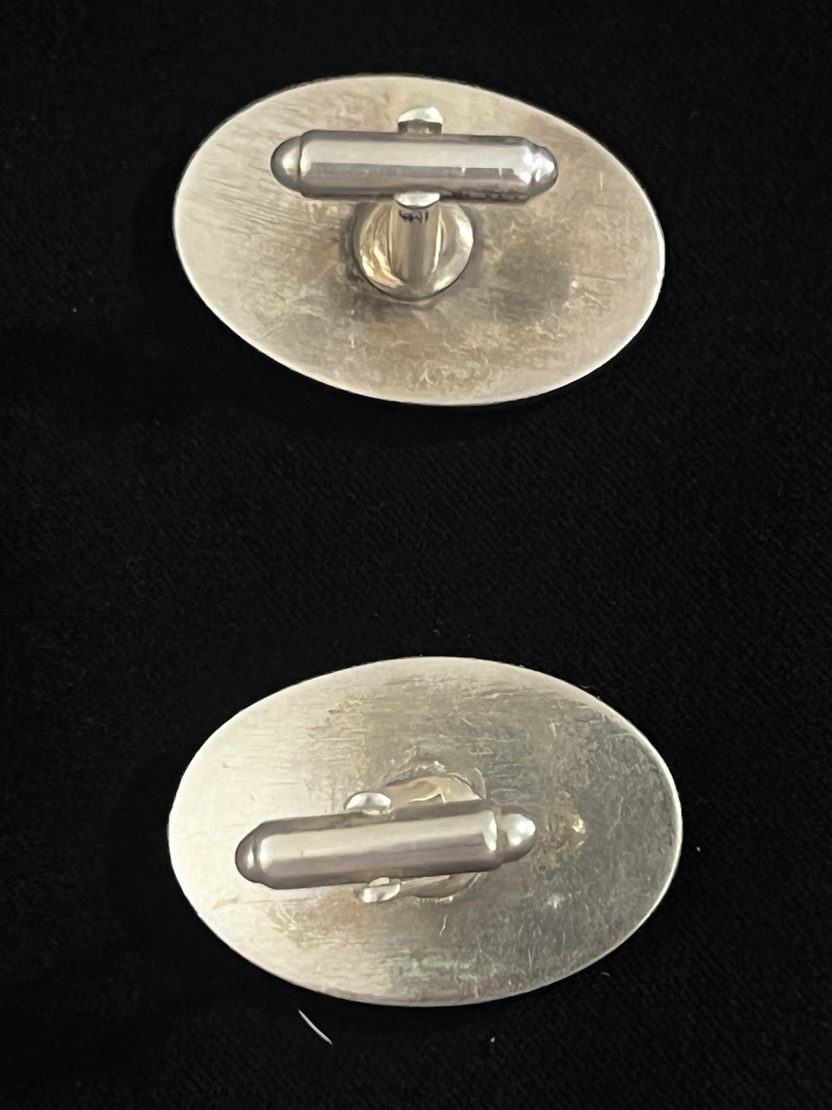 VINTAGE STERLING SILVER LARGE CUFFLINKS MULTI-STONE CROSSES DECORATION 36.3G