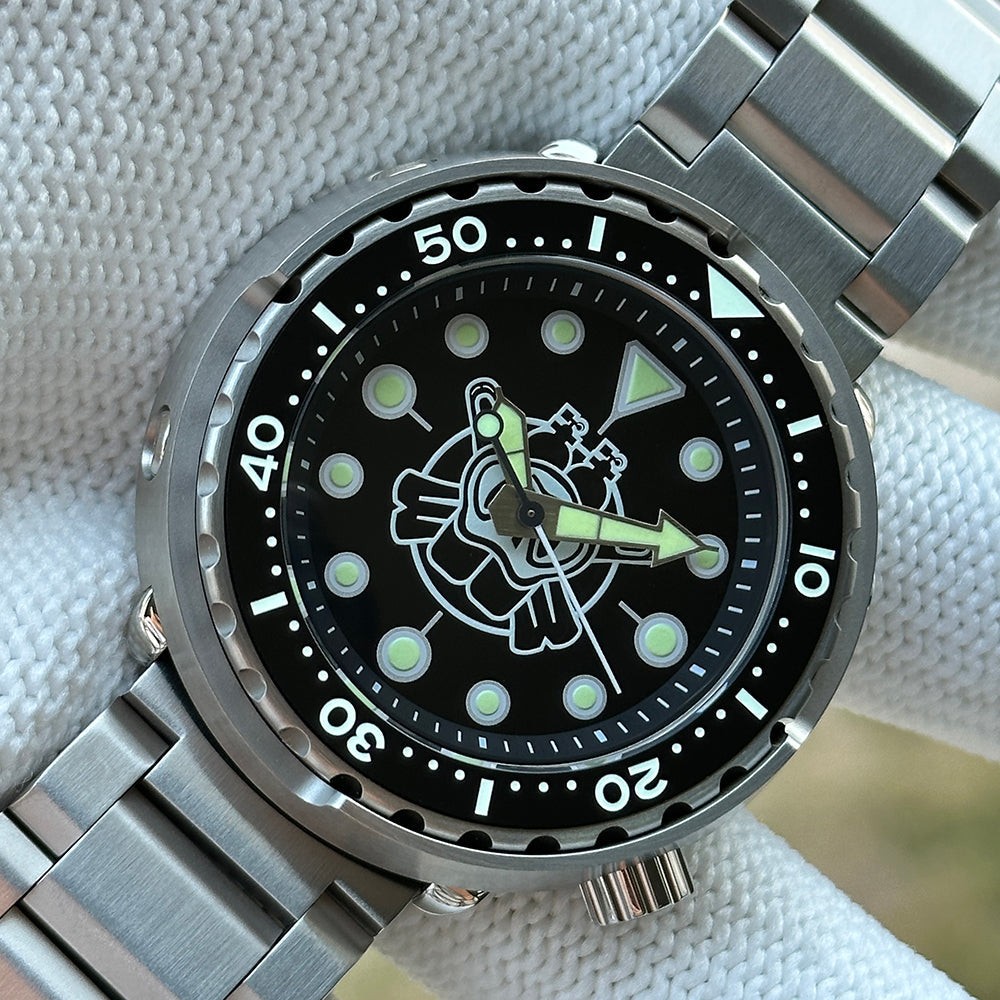 STEELDIVE SD1975P Mens 47.5mm 300M Automatic Dive Watch NH35 Sapphire Steel