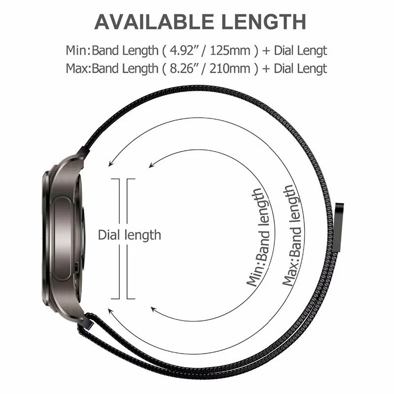 Metal Strap For Garmin Vivoactive 3 4 4s 5 6 Band Watch Venu 2 2s 3s SQ Bracelet