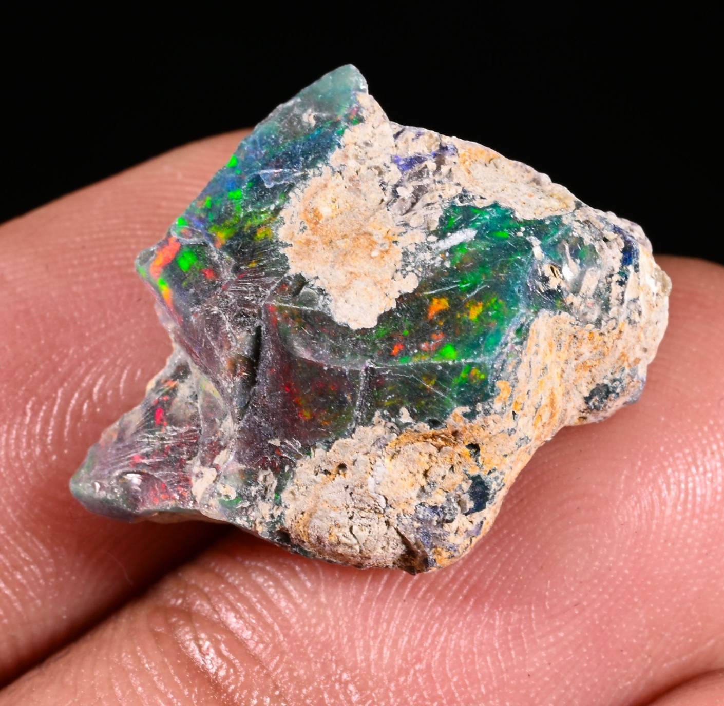 11.70 Ct Natural Ethiopian Opal Rough Welo Fire Raw Loose Gemstone