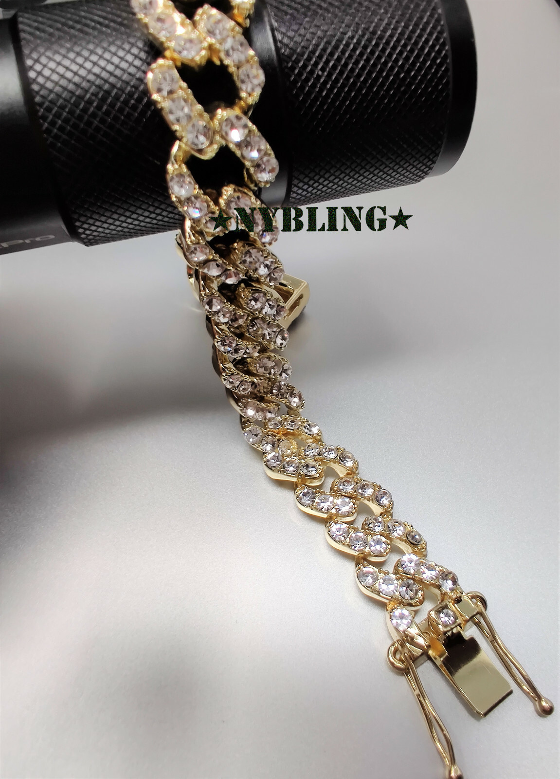 Miami Cuban Link Designer CZ Bracelet Mens Hip Hop Plated Jewelry 7.5″ – 9.5″