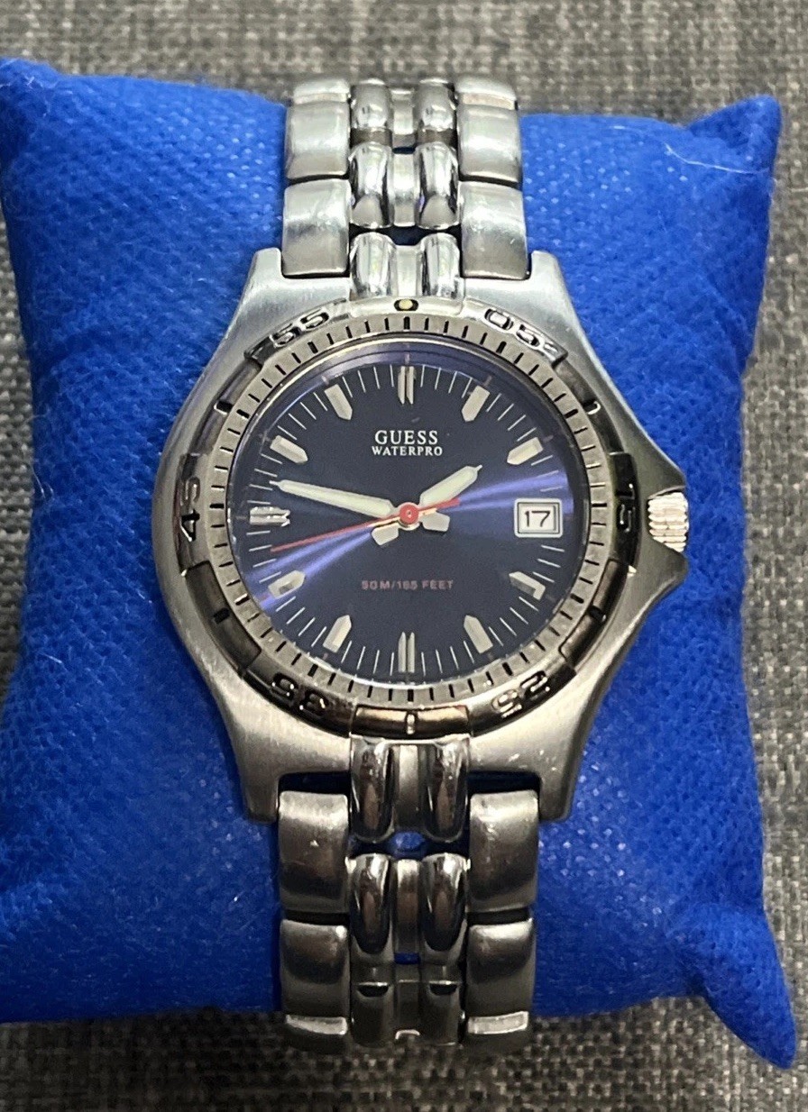 Guess Vintage Men’s Waterpro With Blue Dial; Late 90’s-Y2K