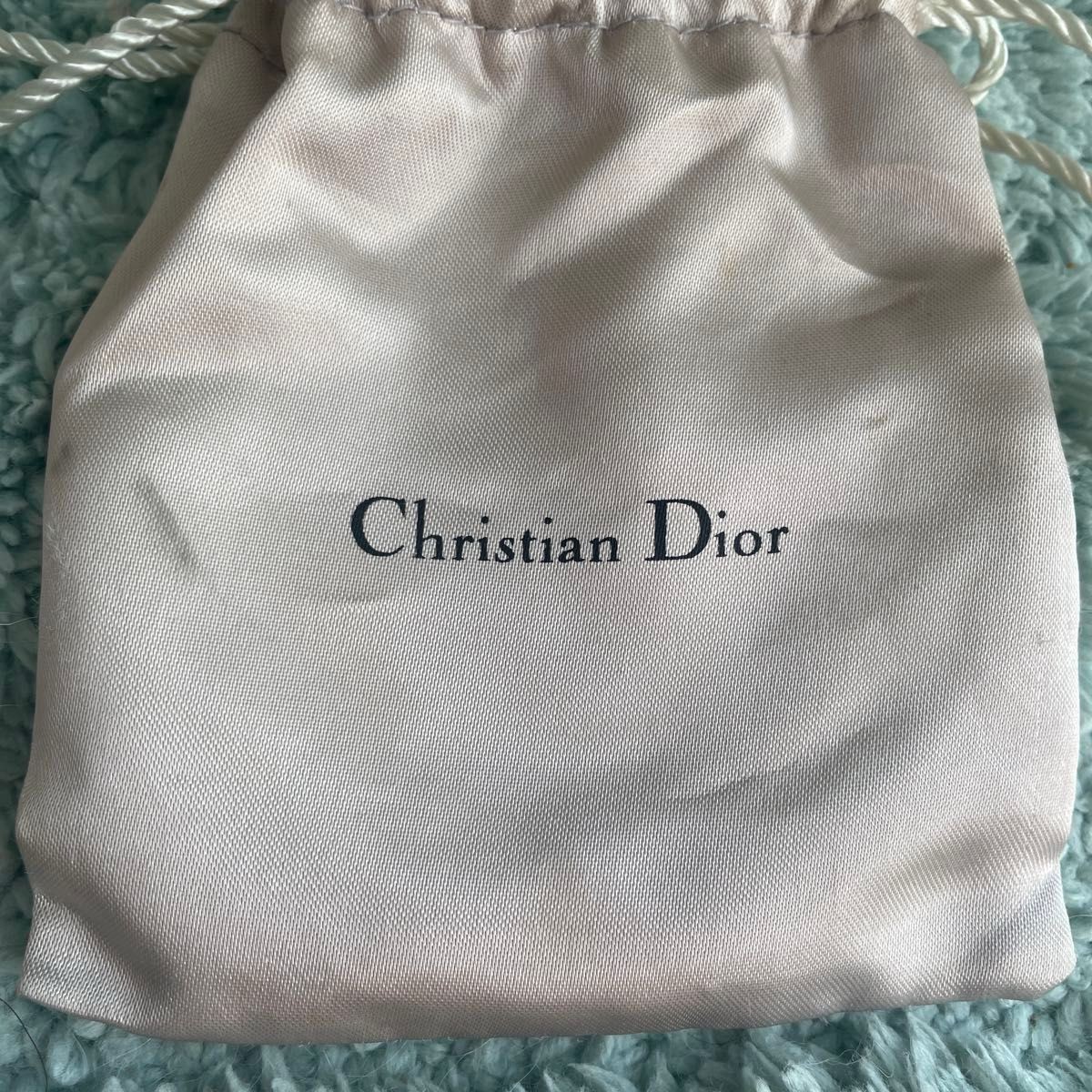 Christian Dior Logo Rhinestone Clear Orange Bangle Bracelet Cuff Accessory