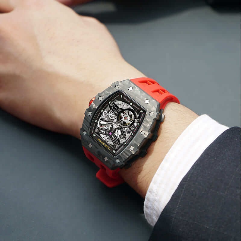 Tsar Bomba Elemental-Carbon Fiber Automatic Passion Red Watch – TB8208CF-39
