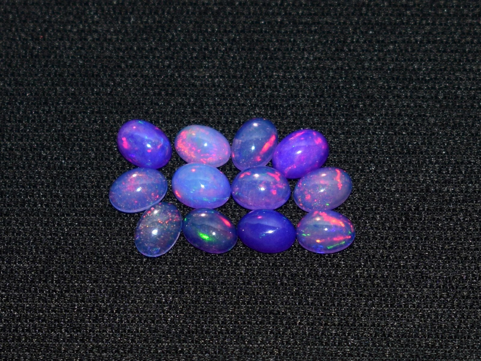 A+++ 12Pcs Natural Ethiopian Purple Opal Fire Opal Loose Gemstone cabochon S0999