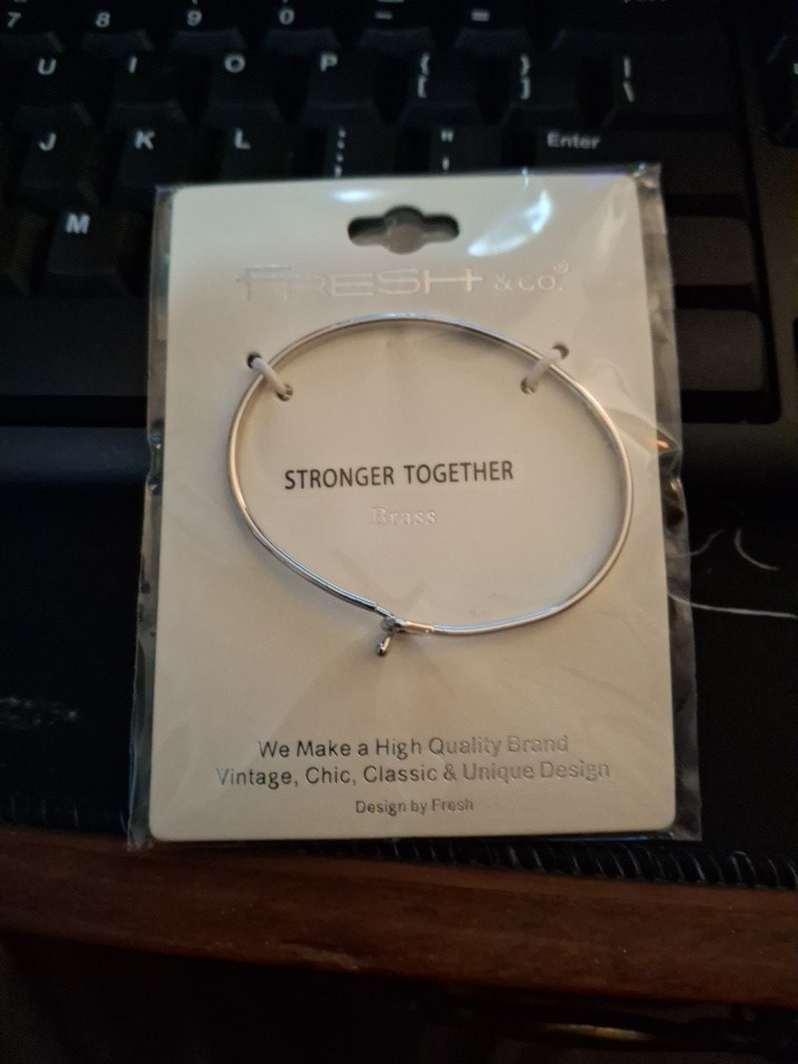 Fresh And Company” Stronger Together” Brass Bracelet