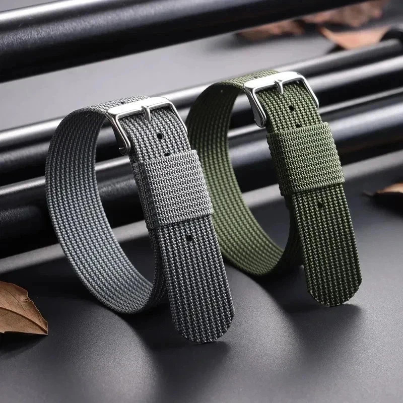 High Quality Nylon Watch Band Canvas Watch Strap Single Pass 18mm 20mm 22mm