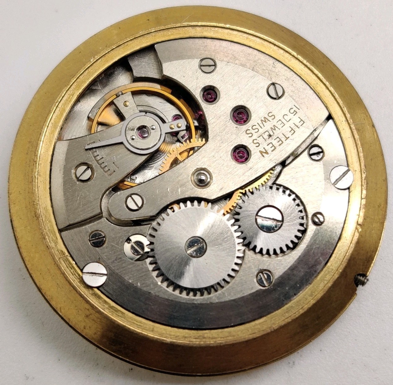 Rare Majex High Grade Recta FA12 15 Jewel watch movement Runs For Repair