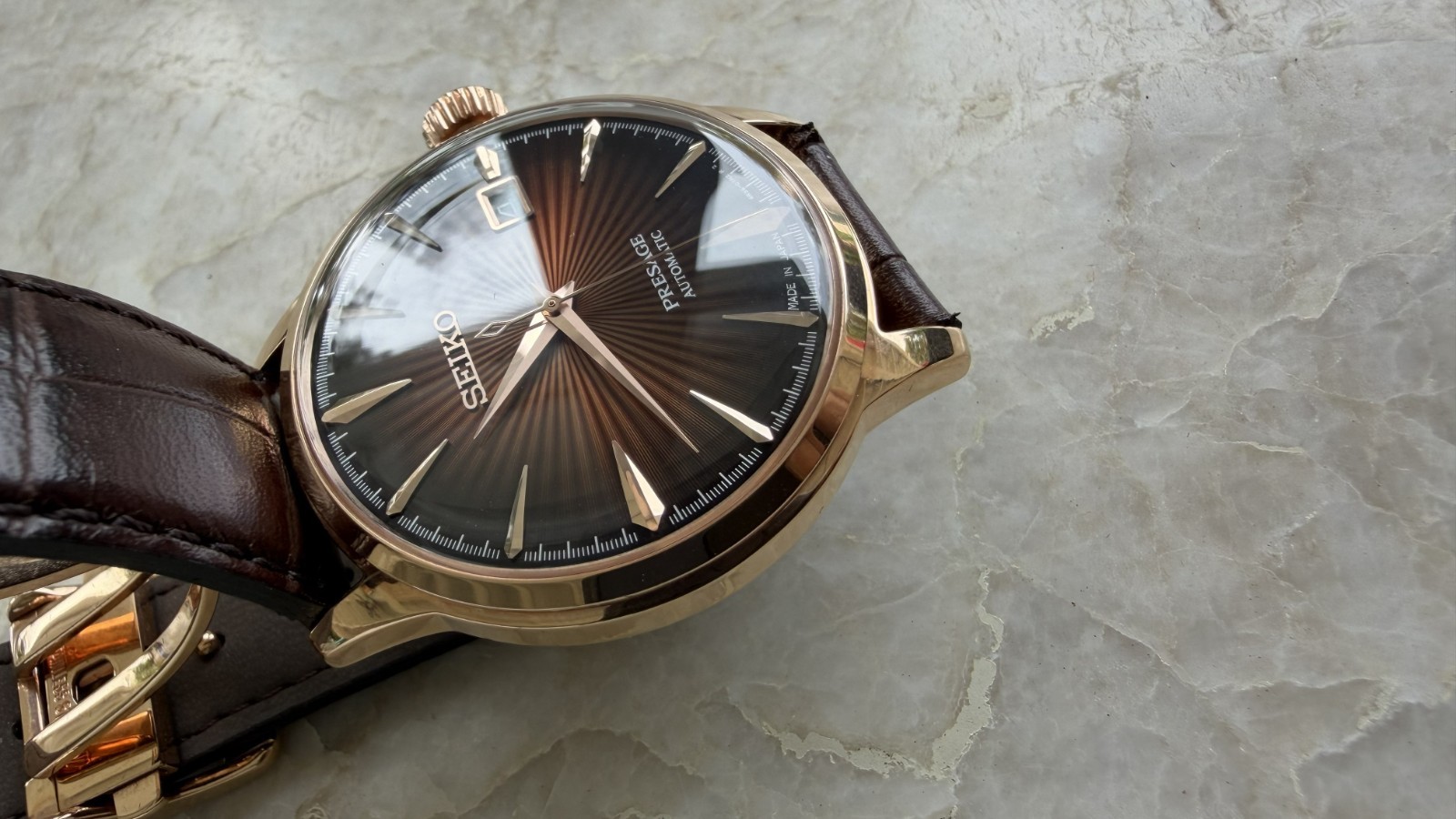 Seiko Presage “Cocktail Time” SRPB46 “Manhattan” Pristine / Rose Gold Automatic
