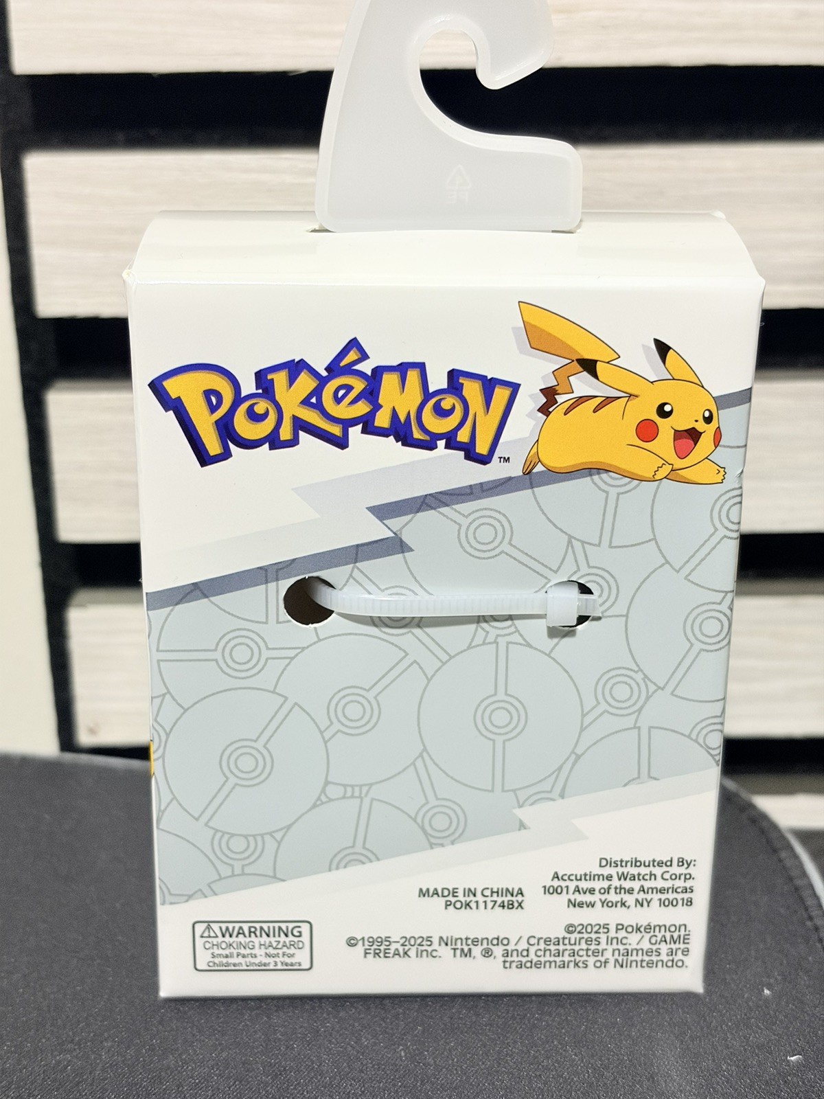 Pokemon Kids Contrast Colored Case Flashing Lights LCD Watch with Printed Strap
