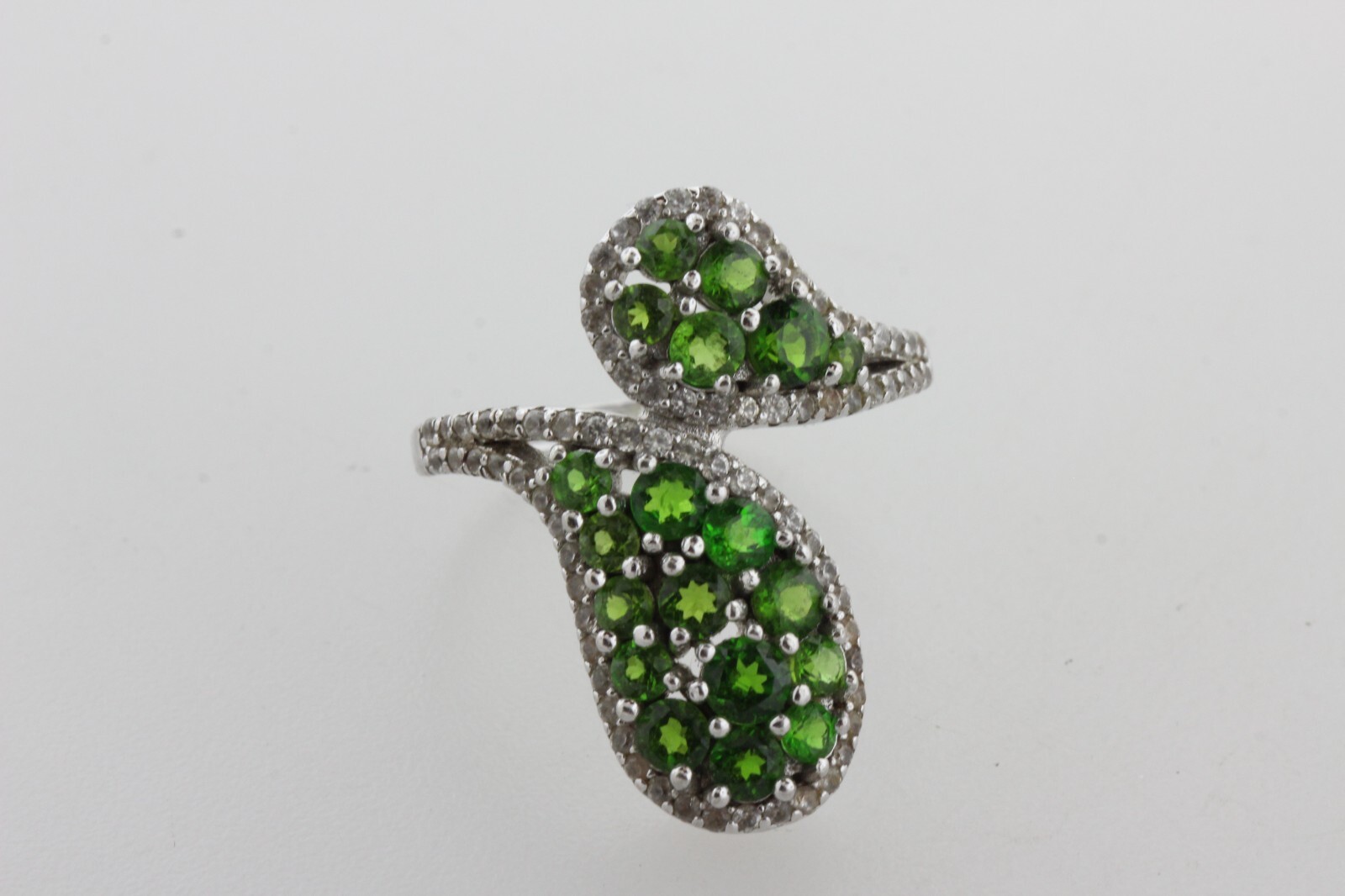 Fuzion Creations International Sterling Silver 925 CZ Cluster Drops Ring- Size 8
