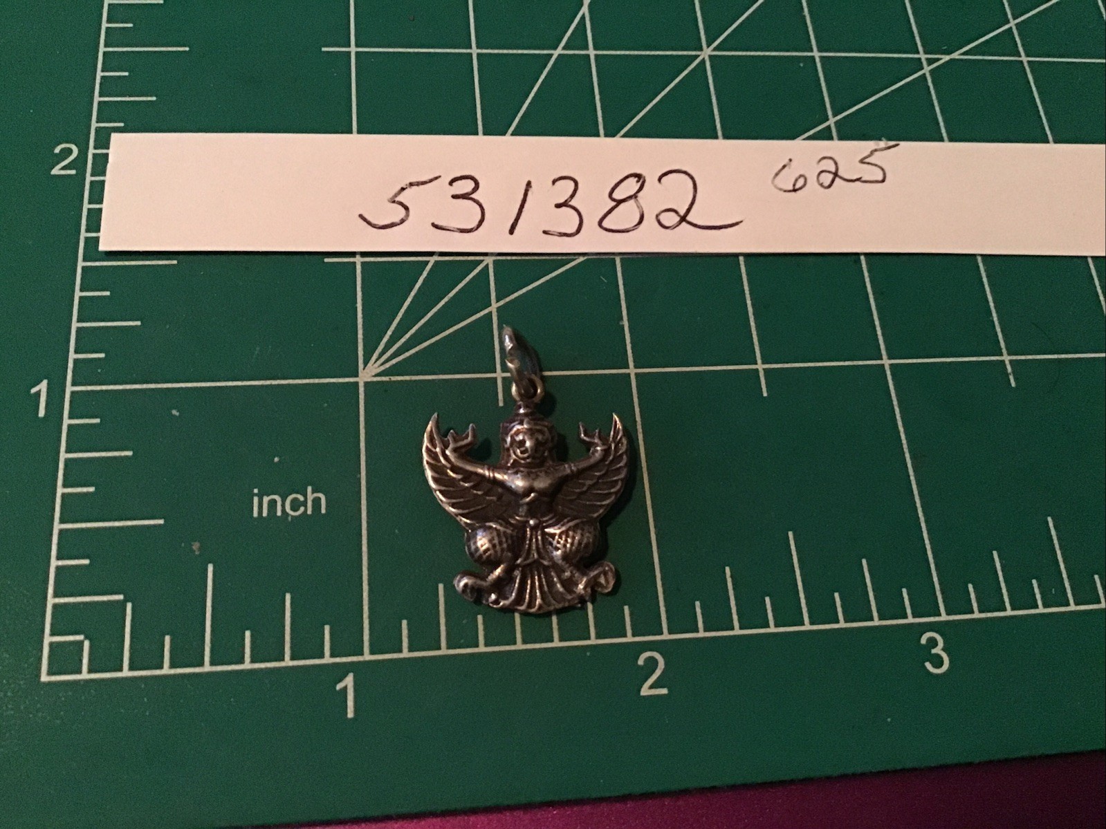 VTG 1940’s Siam Sterling Silver Garuda Hindu Buddhist Diety Charm