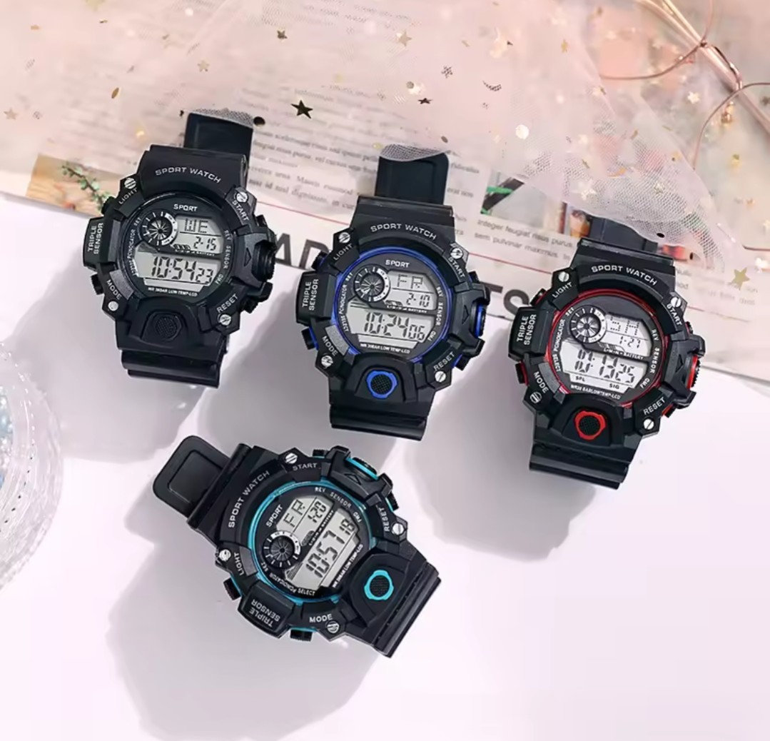 Male and female sports electronic watch