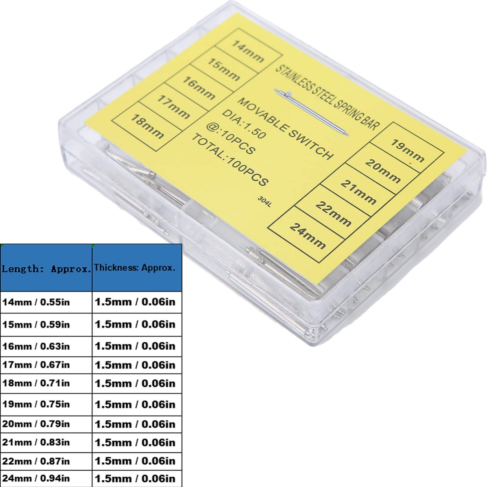 Quick Release Spring Bar Pins for Watch Repair – Strap Link Pins Accessories