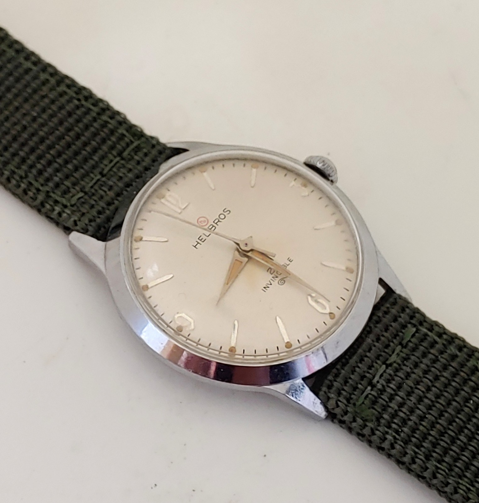 Vintage 1960s HELBROS Invincible Master Time M-113 Men’s Watch