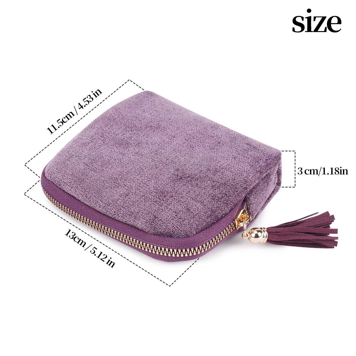Travel Jewelry Pouch Satin Lined Jewelry Organizer Storage Bag with Zipper
