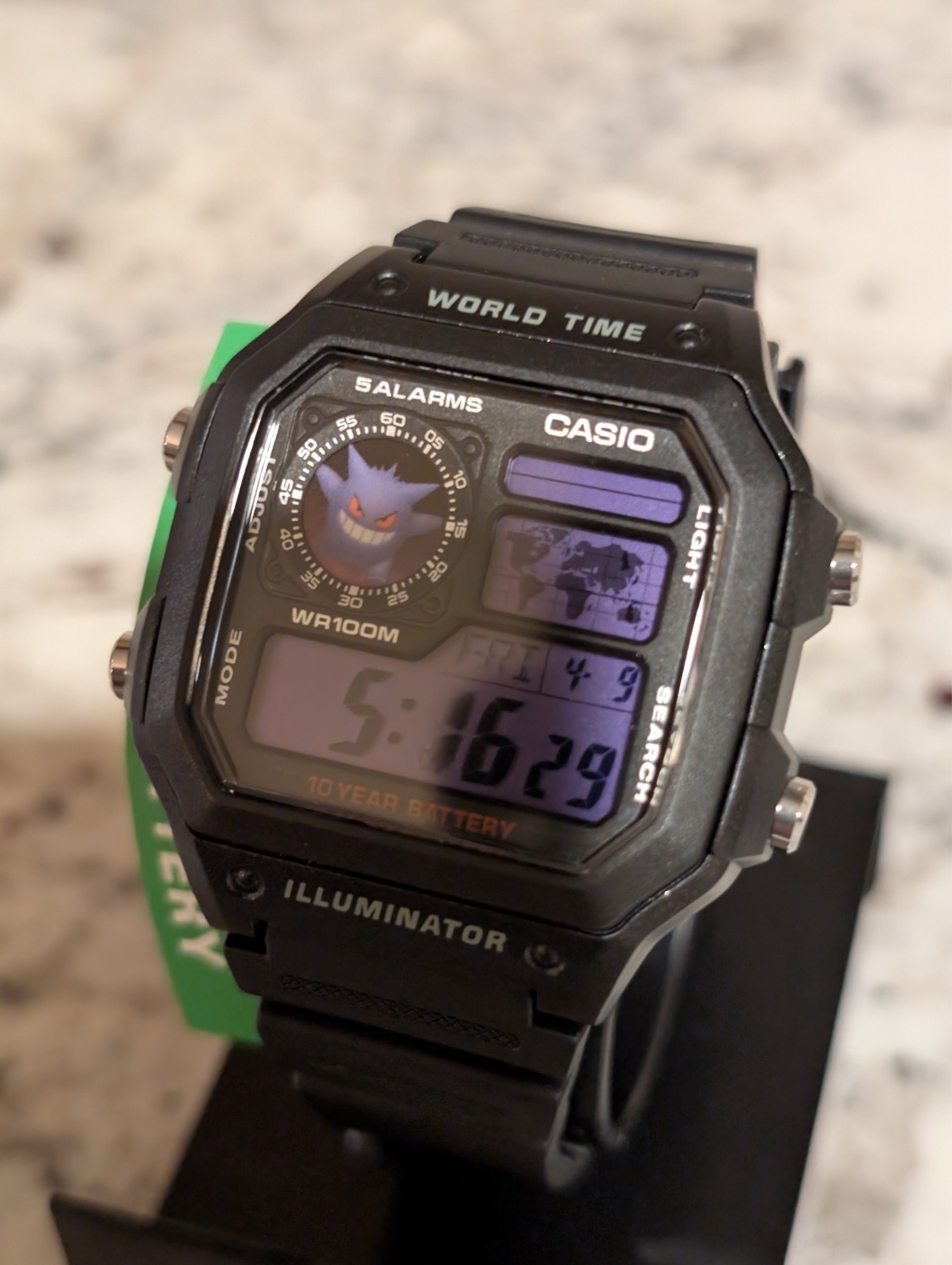 Casio Mod Gengar the purple ghost Casio AE1200