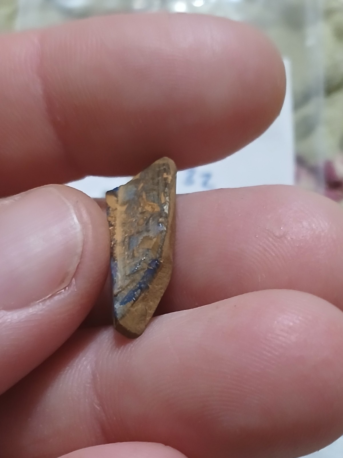 Australia Boulder Opal Unknown Field Blue Green R2037 Specimen 6 Carat