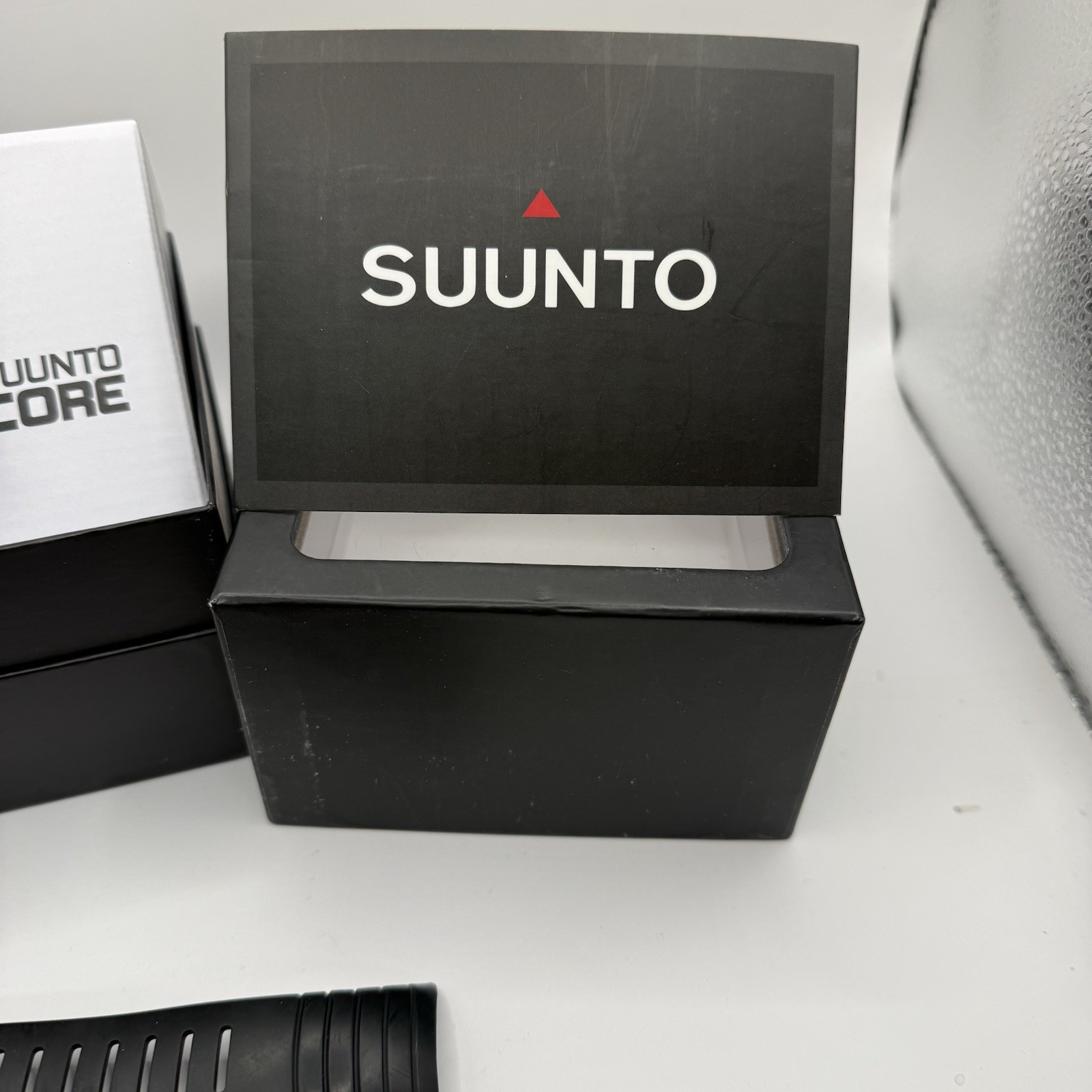 Suunto Core Men’s Black Watch Orange 2nd Band W/New Battery Altimeter Barometer