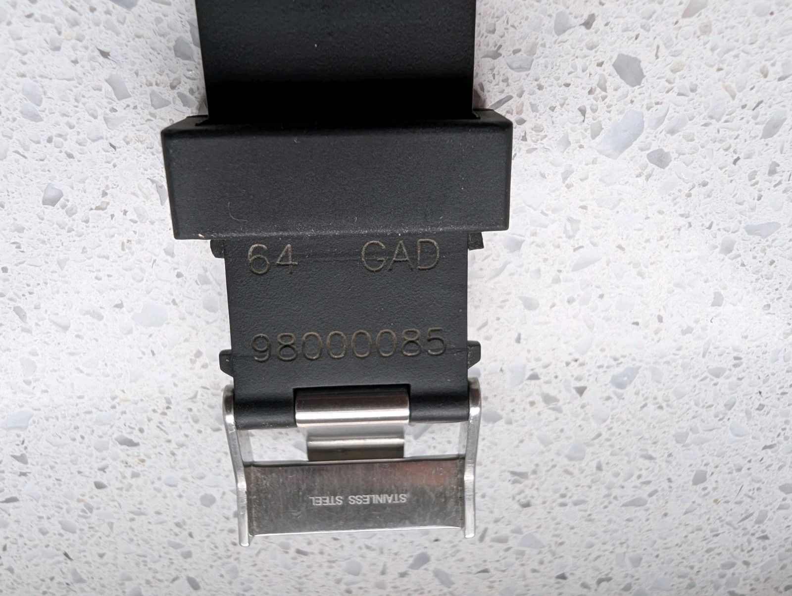 Genuine Black Omega Seamaster/Planet Ocean 20mm Rubber Strap & Buckle 98000085