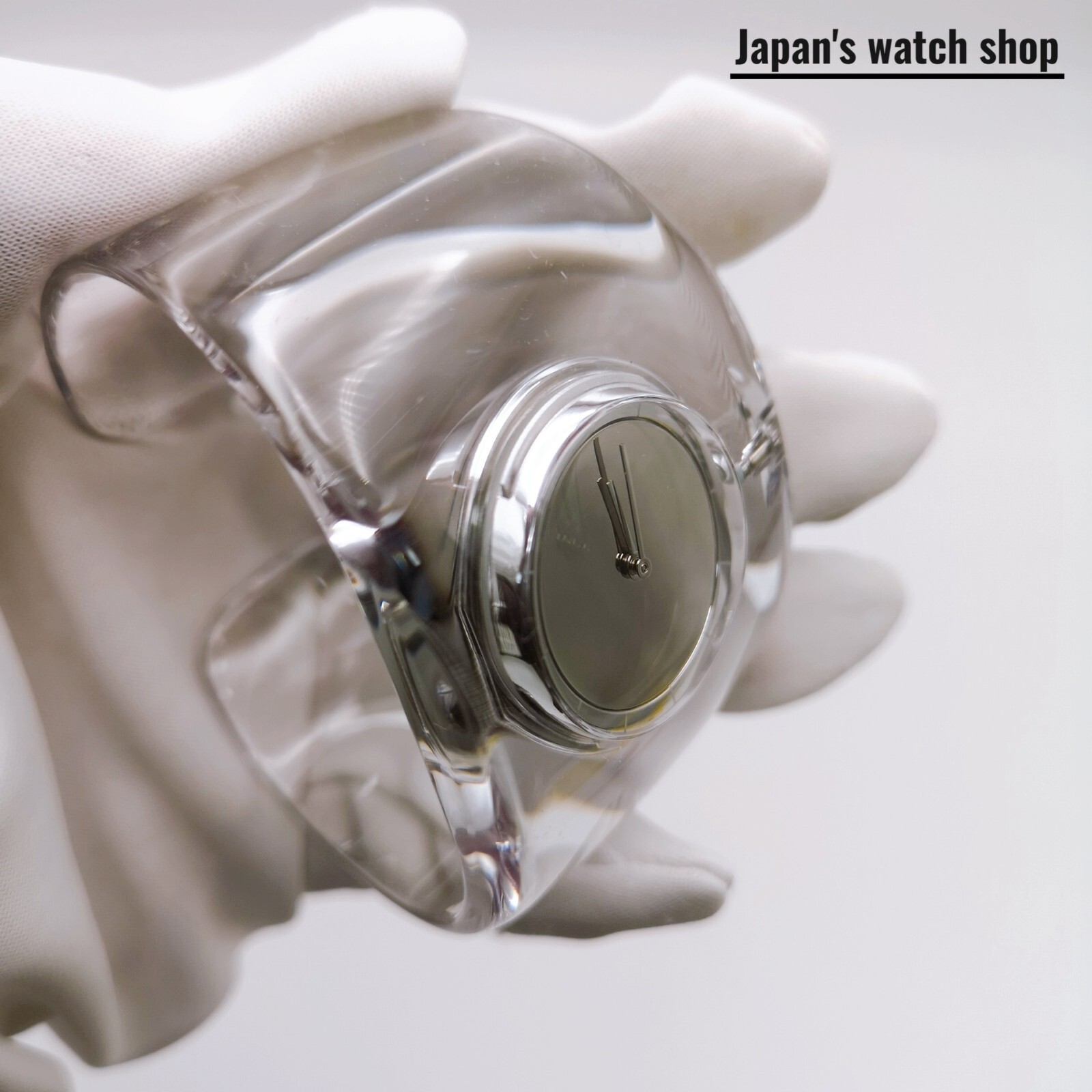 ISSEY MIYAKE O-Bold NYAS001 Transparent Bangle Watch Unisex Watch New in Box
