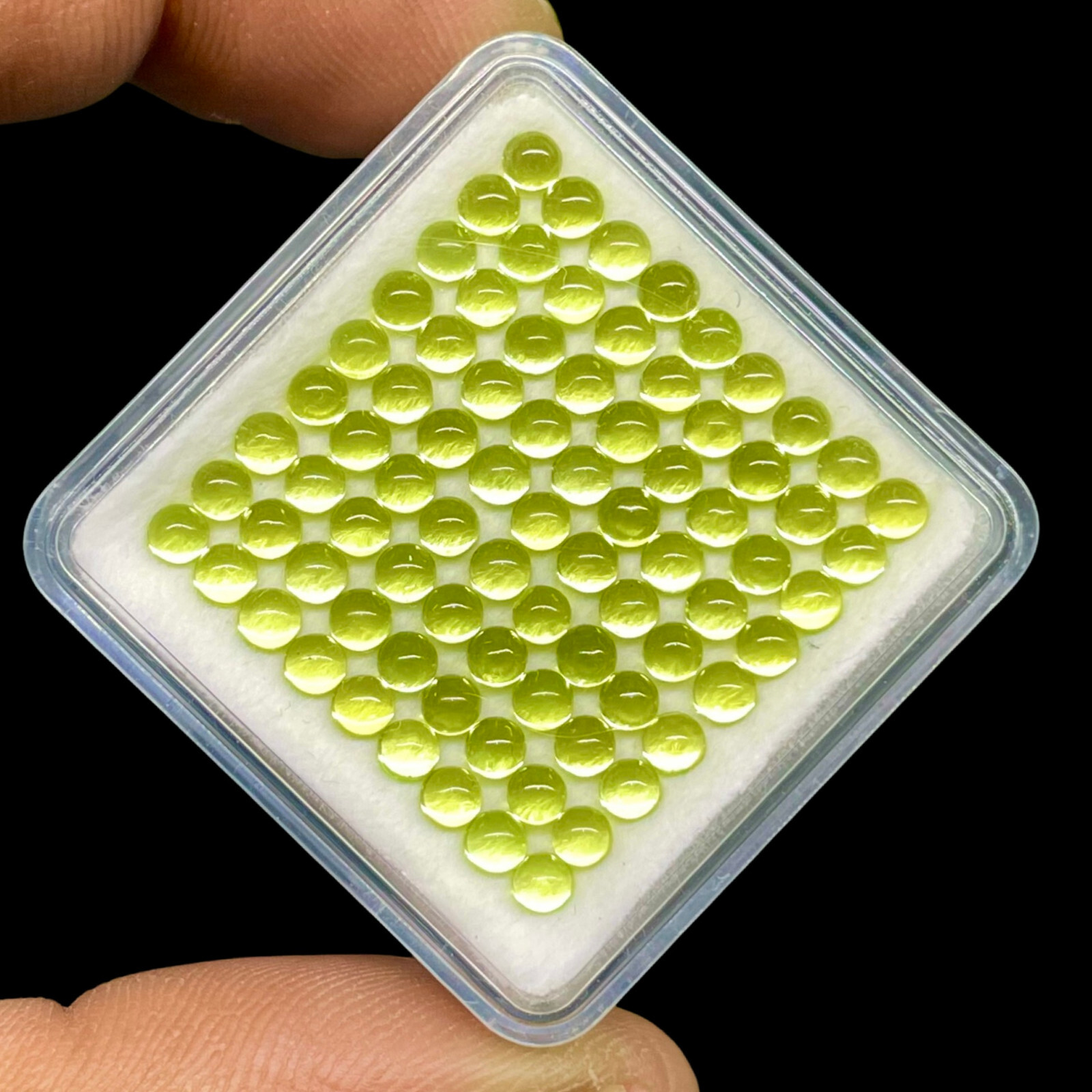 200 Pcs Natural Peridot 3mm Round Cabochon Loose Untreated Gemstones Lot