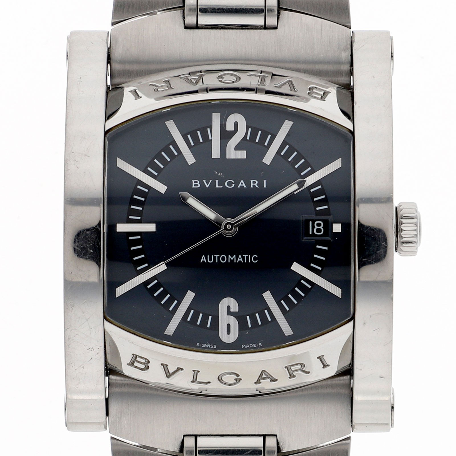 BVLGARI AA48S Assioma WATCH Navy SS AT