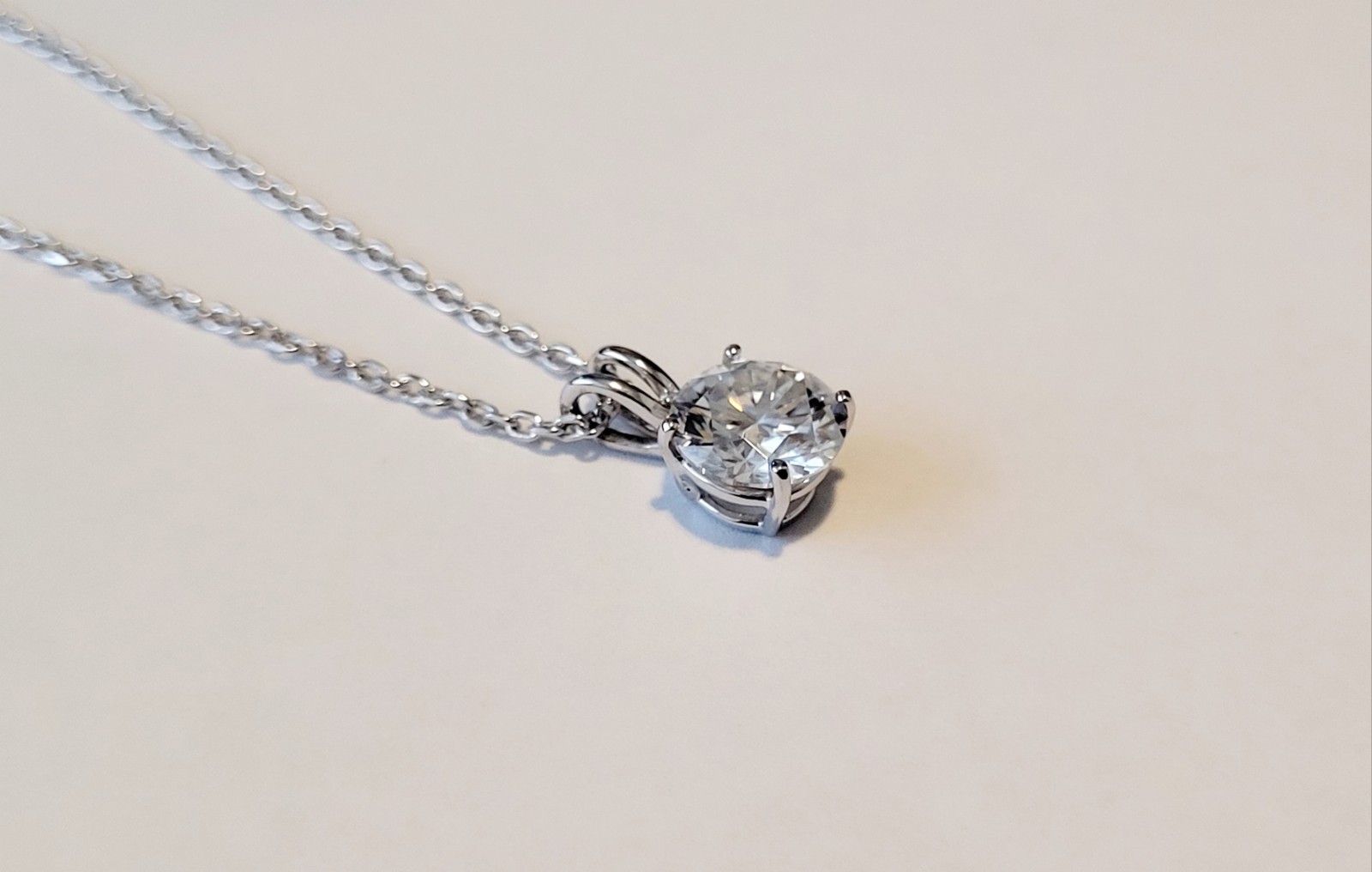 2.00 Carat Moissanite Forever Classic Solitaire Pendant (Charles & Colvard)