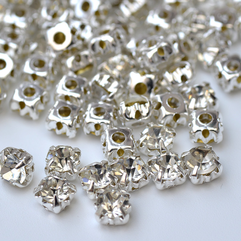 288pcs 3mm-8mm Sew On Crystal AB Glass Rhinestones Appliques Craft Dress Making