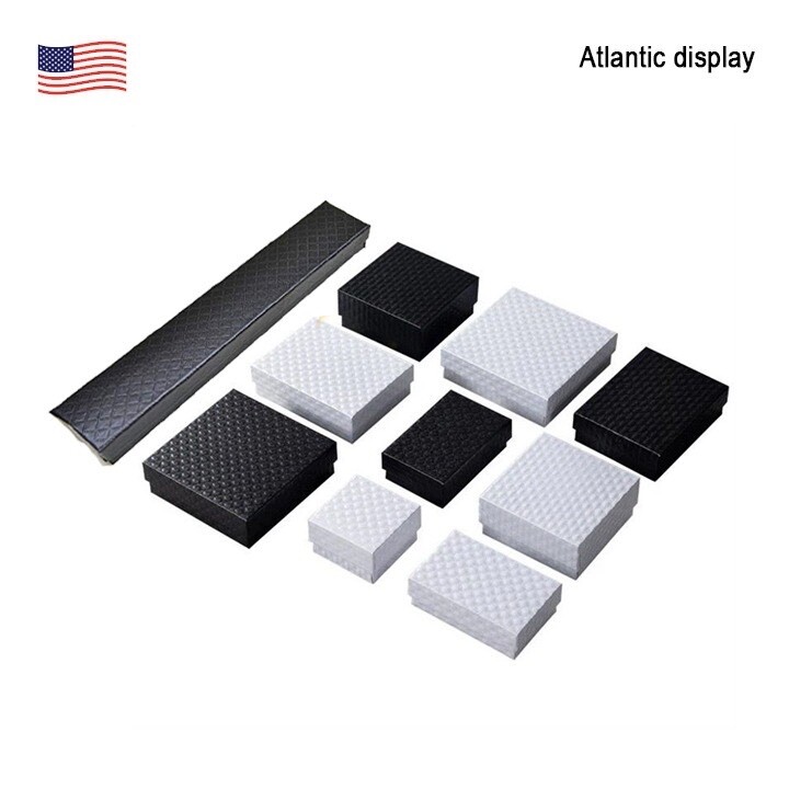 Multi colored Jewelry Boxes (Precut Foam) 12 pack for Rings/necklace and more