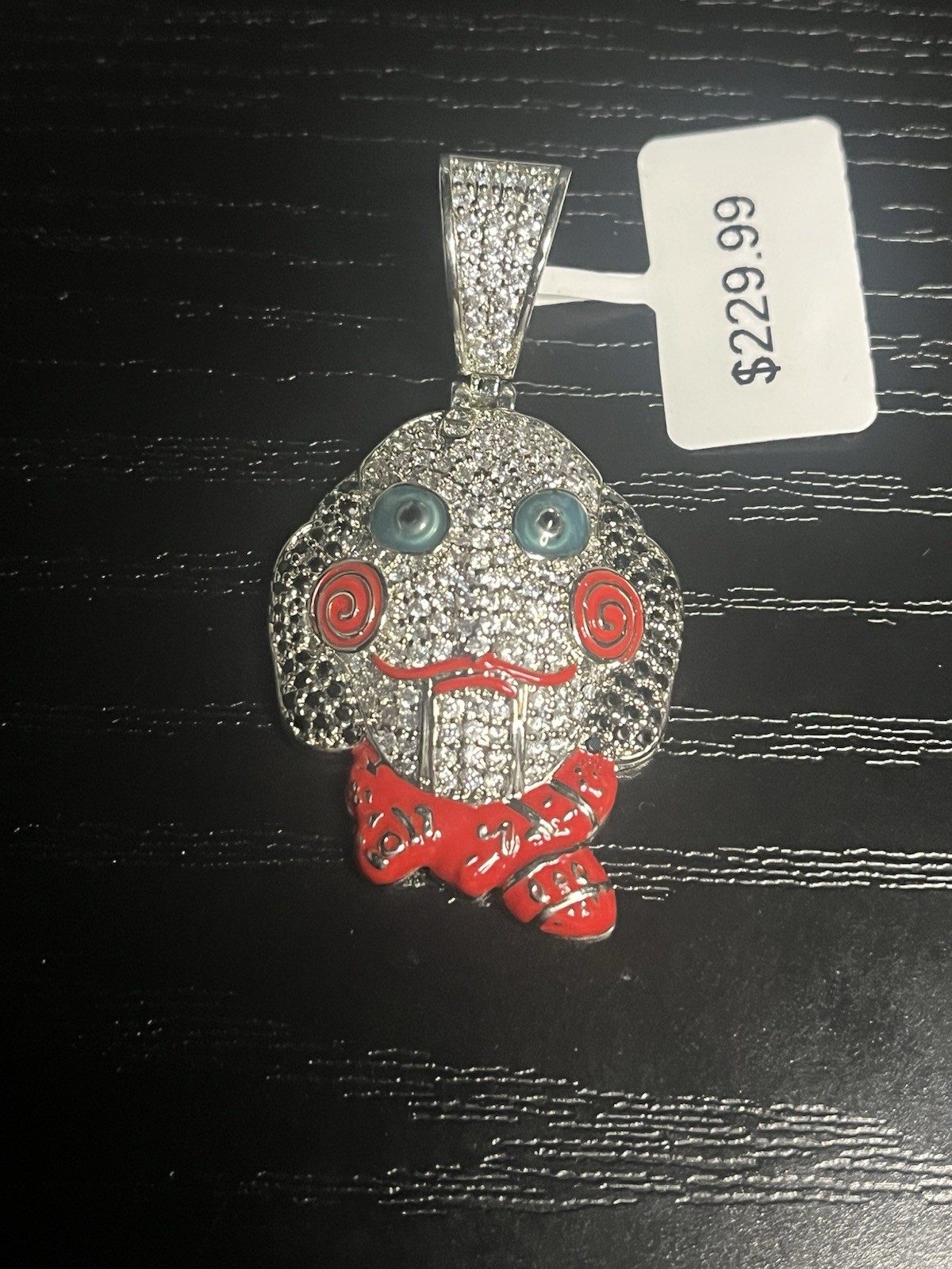 925 silver plated over stainless steel with 5A CZ iced out Jigsaw pendant