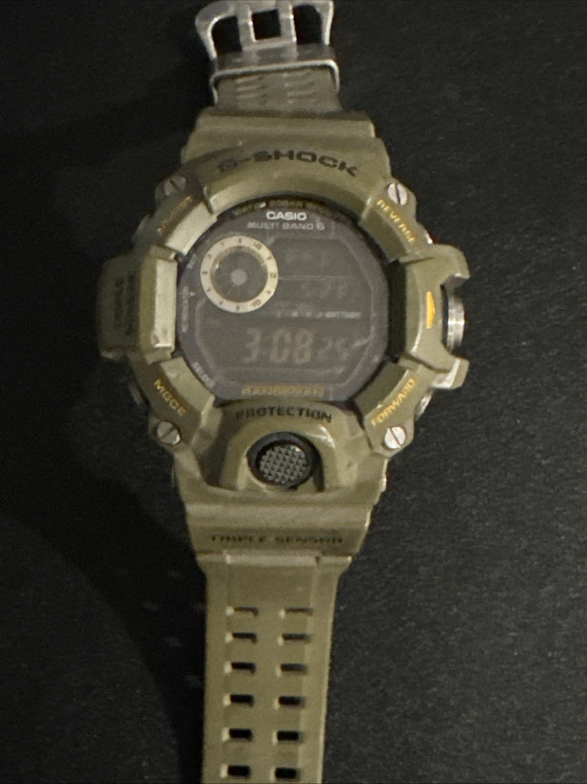 Casio G-shock Master of G Rangeman Green w/Negative Digital Display: GW9400-3