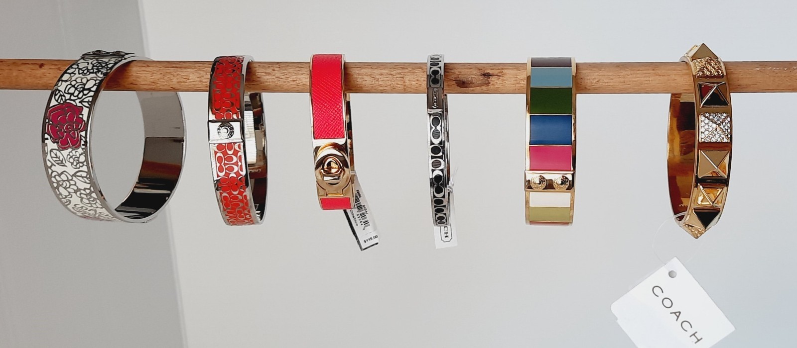 Coach Bracelet Bangle Jewelry Multi Color -Styles CHOOSE +Dust Bag & Booklet