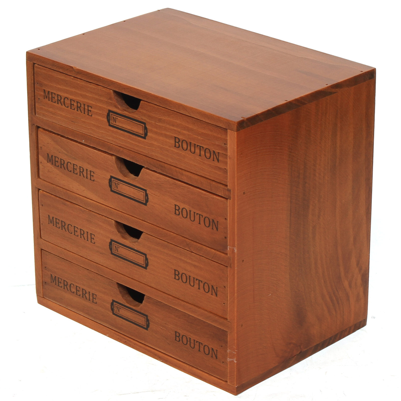 Wooden Display Riser Storage Box 24.5 × 17.5 × 24 cm Remote & Jewelry Organizer