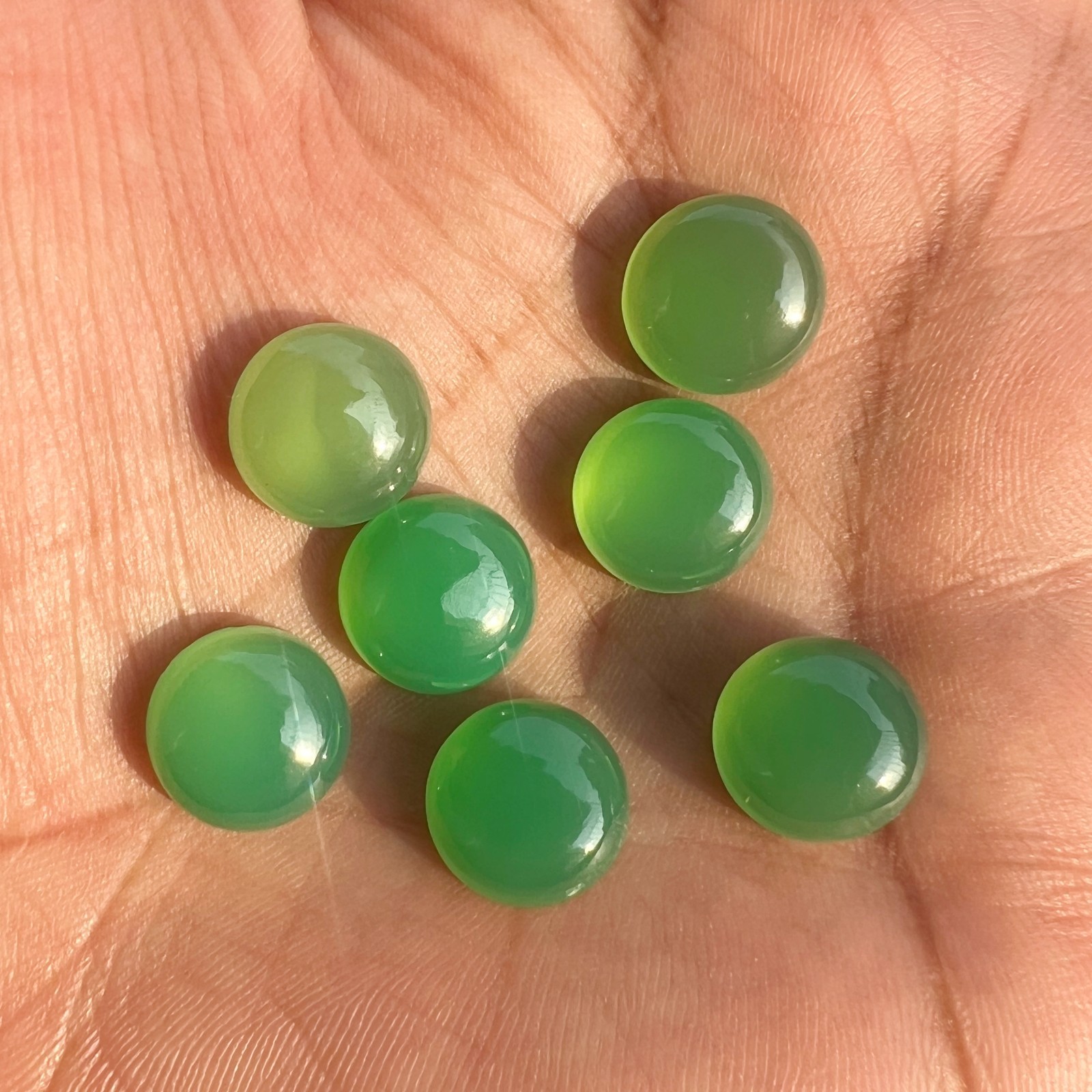 Chrysoprase Chalcedony Round 4×4 mm to 20×20 mm Cabochon Loose Gemstone Lot