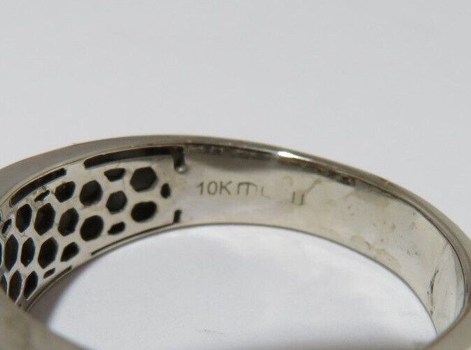 10K WG MEN’S 5-DIAMOND ANNIVERSARY BAND RING 0.70 tcw SZ 11.25 6.00g(G128480)