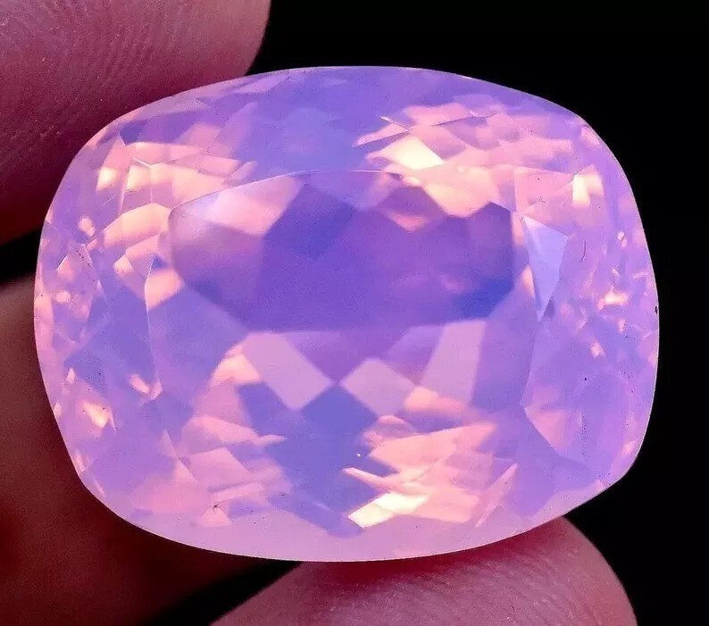 Welo Australian Pink Opal Cushion Cut 73-75 Ct Loose EGL Certified VVS Gemstone