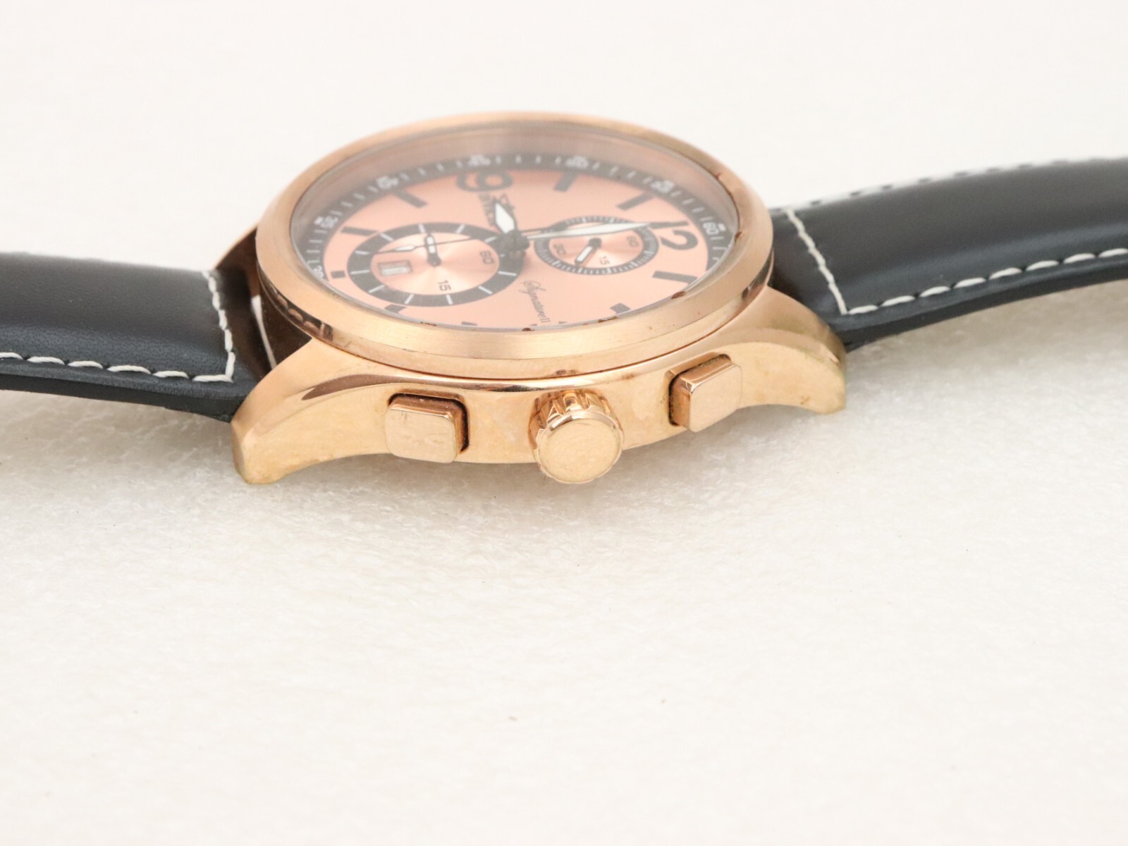 48mm Invicta 7418 Signature II Tritnite Watch Rose Gold Plate Chronograph Men
