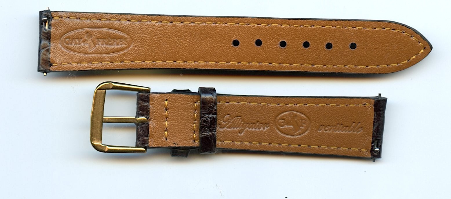 Gay Frères® Genuine Alligator Flexible Flat Straps 6 Colors 16mm-20mm Leather