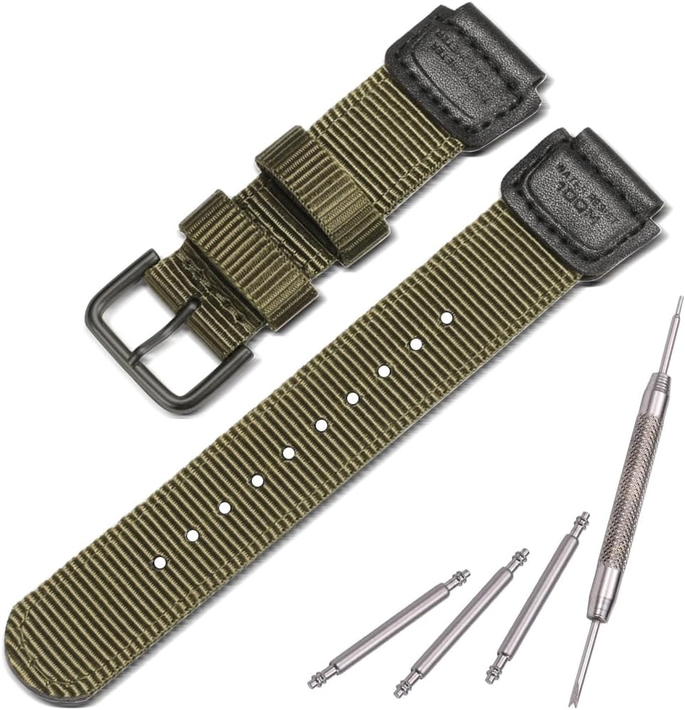 A158WA Nylon Watch Strap Compatible with Casio F108WH A168WA-1 AE1200WH W800HG A