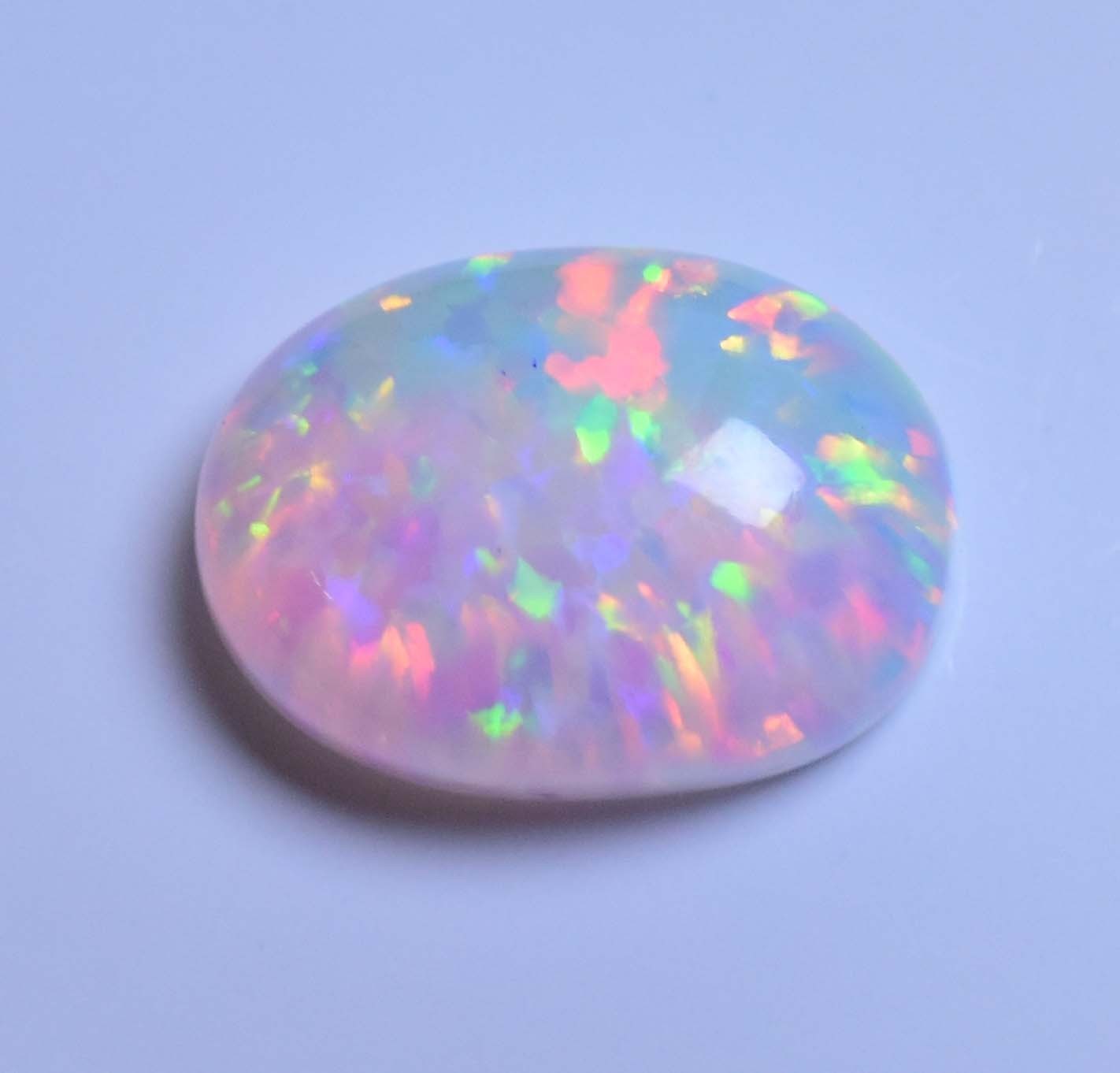 Natural Ethiopian Fire Opal 6.35 CT Certified Play Of Color 14 X 10 MM Gemstone